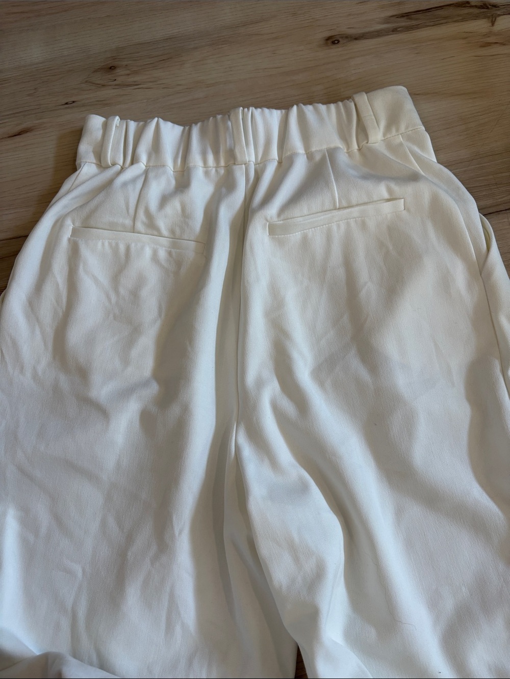 LPA Carlotta Pleated Wide Leg Trouser Pants Ivory White Size Small preppy comfy - Picture 9 of 11